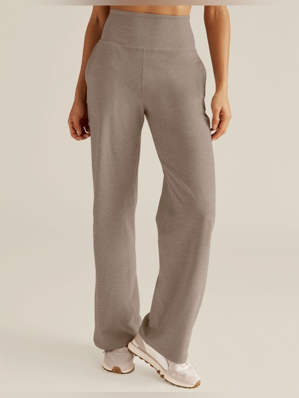 Beyond Yoga Spacedye Laid Back Wide Leg Pant Size M Birch Heather
